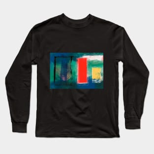 The red door abstract painting, brush strokes Long Sleeve T-Shirt